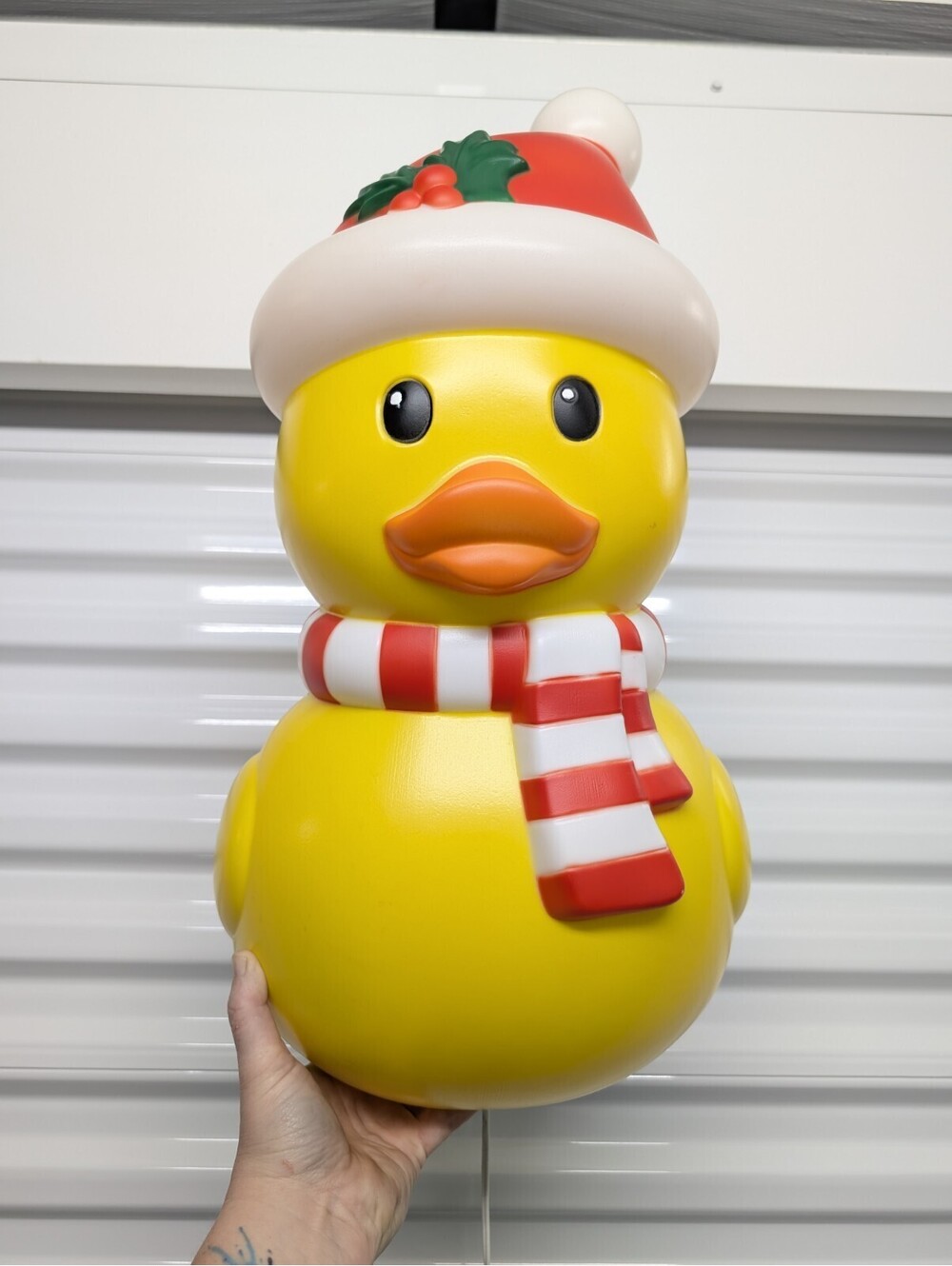 Holiday Living 22-in LED Christmas Rubber Duck Blow Mold Jeep Retro Vintage